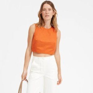 Everlane Clean Cotton Split-Back Tank Orange Rust